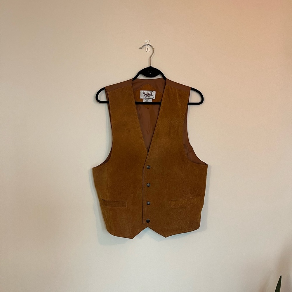 Vintage Oversized Suede Vest